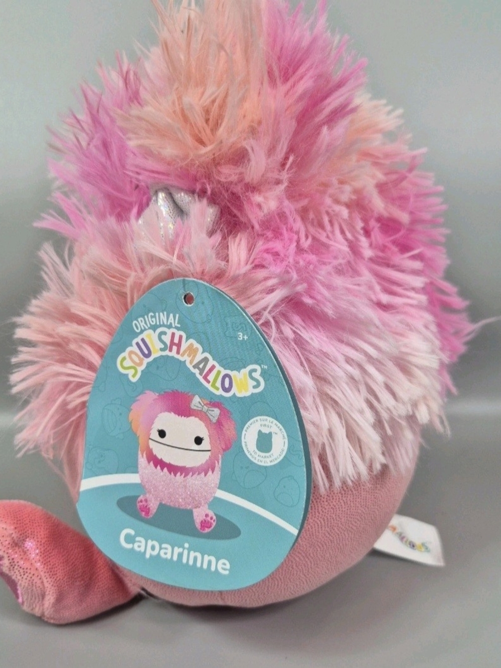 Squishmallows Caparinne the Rainbow Pink Bigfoot Sasquatch -8” Plush NWT - Picture 4 of 9